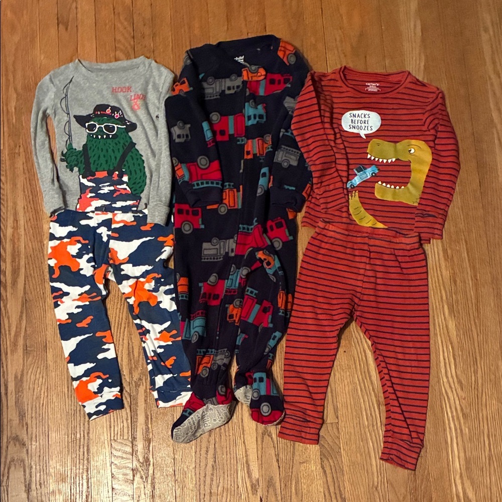 Carter's and Joe Fresh Kids Pajama Sets - Gray, Navy, Orange